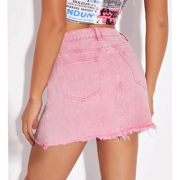 2021 Women Mini skirt Hippie Spring Summer Women's Pink Chain Denim A-line Maxi skirts
2021 Women Mini skirt Hippie Spring Summer Women's Pink Chain Denim A-line Maxi skirts