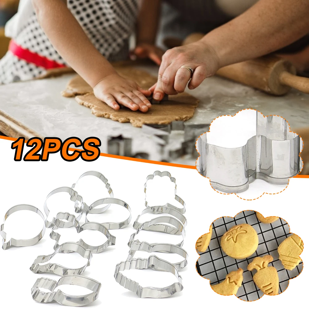 12pcs/set Stainless Steel Cookie Biscuit DIY Mold Star Heart Round Flower Shape Cutter Baking Mould Tools Kitchen Accessories
12pcs/set Stainless Steel Cookie Biscuit DIY Mold Star Heart Round Flower Shape Cutter Baking Mould Tools Kitchen Accessories