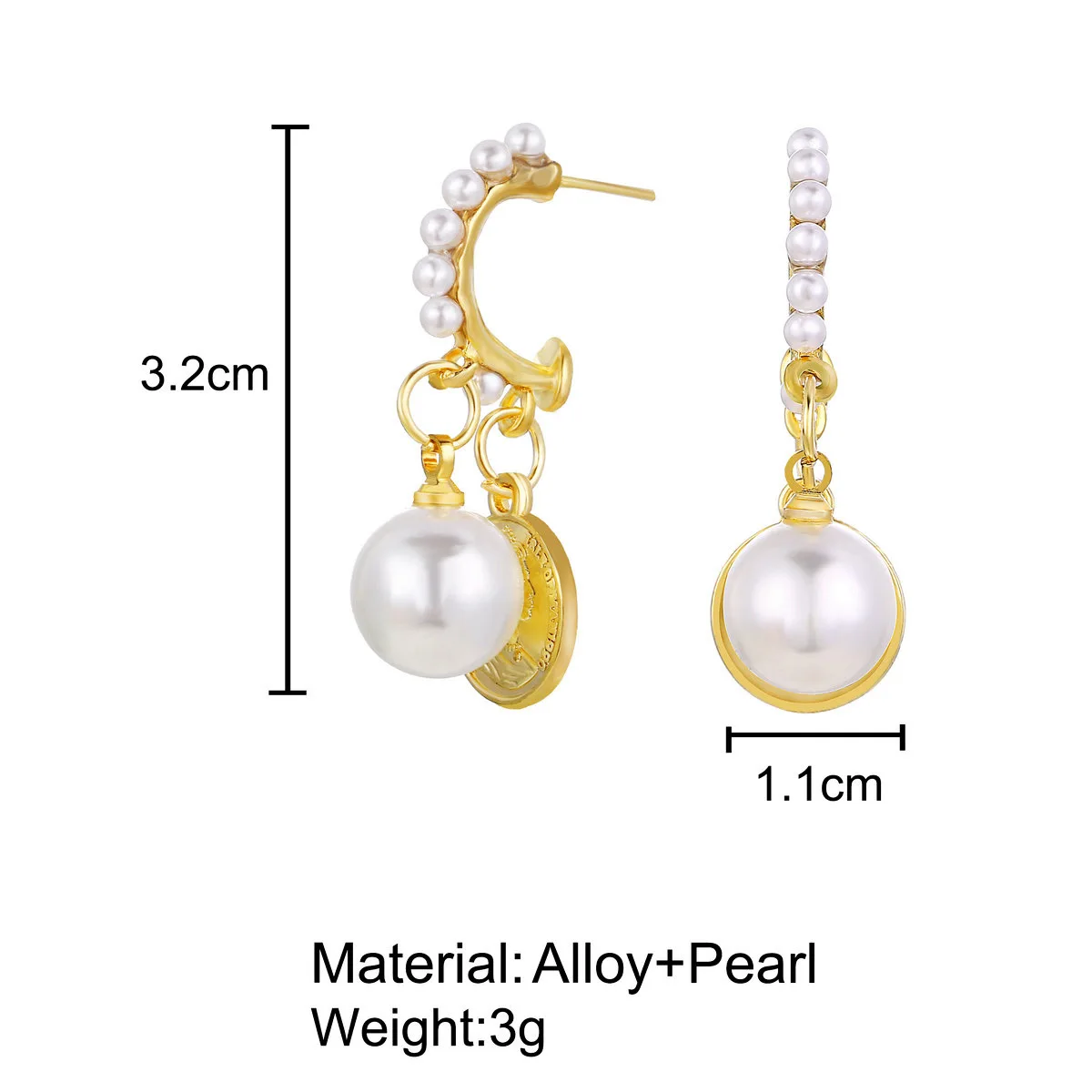 New style inlaid pearl earrings creative retro simple metal portrait pearl pendant earrings women
New style inlaid pearl earrings creative retro simple metal portrait pearl pendant earrings women