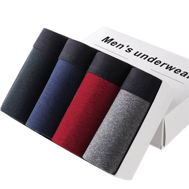 4pcs/lot Male Panties Cotton Men's Underwear Boxers Breathable Man Boxer Solid Underpants Comfortable Brand Shorts Jdren
4pcs/lot Male Panties Cotton Men's Underwear Boxers Breathable Man Boxer Solid Underpants Comfortable Brand Shorts Jdren
