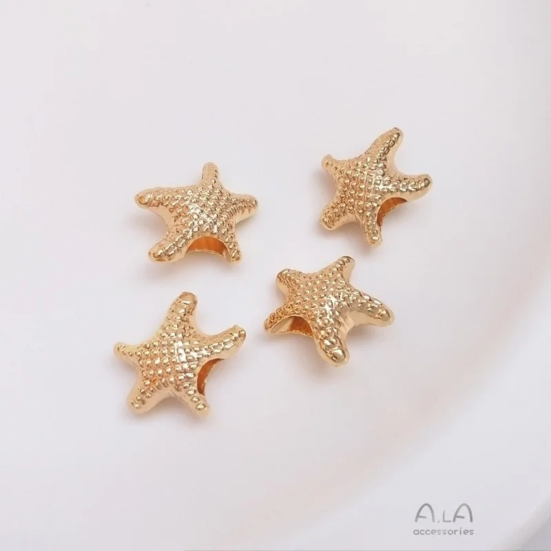 1Pcs/Set 14K Pentagram Starfish Big Hole Beads String Decoration Fat Big Star with Beads DIY Bracelet Jewelry Accessories
1Pcs/Set 14K Pentagram Starfish Big Hole Beads String Decoration Fat Big Star with Beads DIY Bracelet Jewelry Accessories