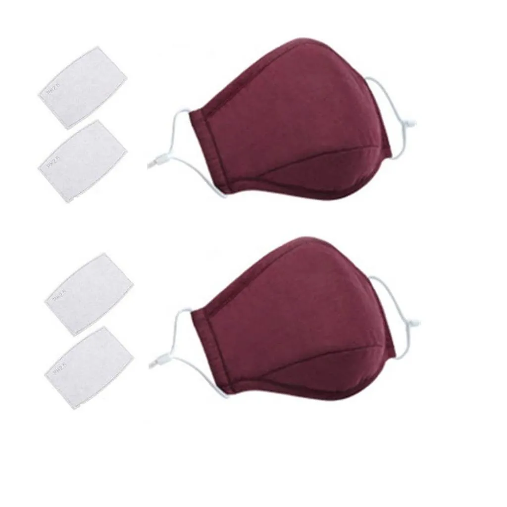2pcs Face Mask + 4 filter Male & Female Reusable Washable Dustproof Mask Unisex Outdoor Cycling Camp Cotton Protective Mask 2020
2pcs Face Mask + 4 filter Male & Female Reusable Washable Dustproof Mask Unisex Outdoor Cycling Camp Cotton Protective Mask 2020