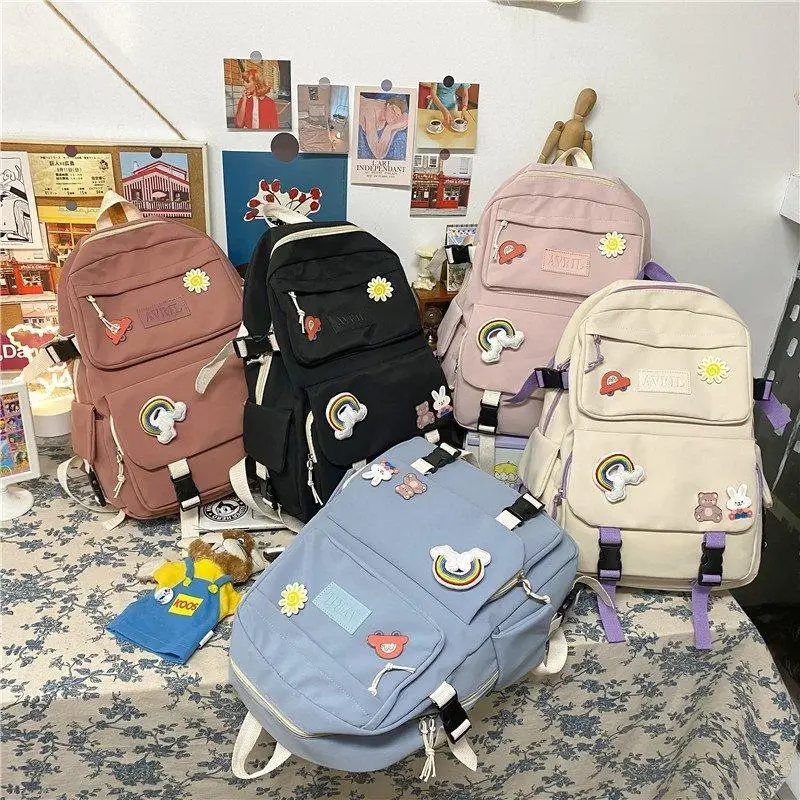 Simple Nylon Women Backpack Fashion Waterproof Rucksack for Teen Girls School Bag Cute Student Notebook Bag Travel Mochila Charm
Simple Nylon Women Backpack Fashion Waterproof Rucksack for Teen Girls School Bag Cute Student Notebook Bag Travel Mochila Charm