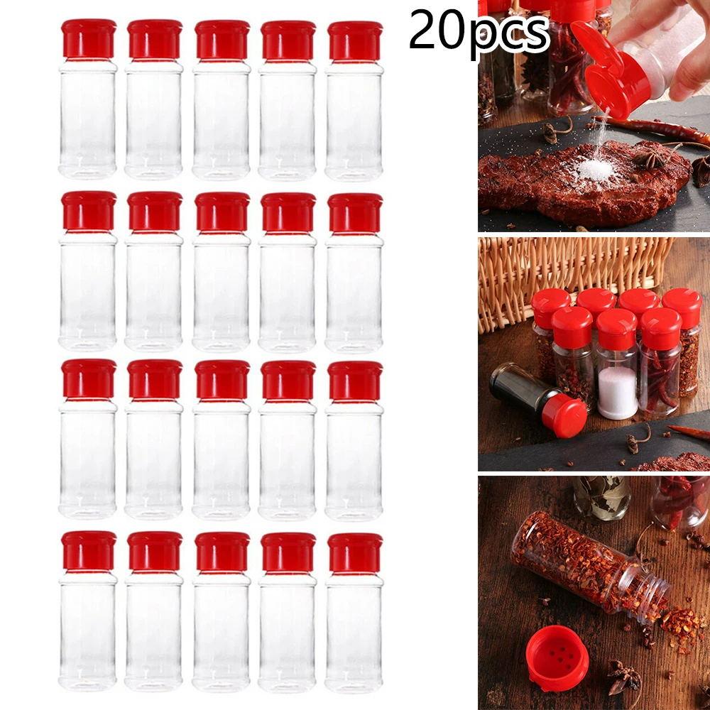 20pcs Plastic Salt Spice Jars Herbs Condiments Pots Bottles Seasoning Containers 3.7 X 3.7 X 10cm Kitchen Tools & Gadgets
20pcs Plastic Salt Spice Jars Herbs Condiments Pots Bottles Seasoning Containers 3.7 X 3.7 X 10cm Kitchen Tools & Gadgets