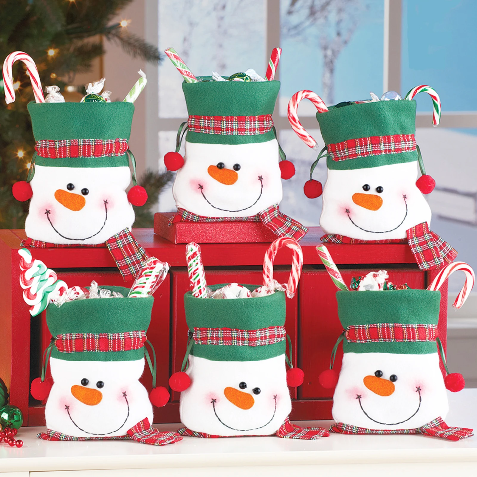 

25x1 6 см рождественские подарочные пакеты, снеговик, пакет конфет, рождественские товары, Детские праздники, рождевечерние украшения, постав...