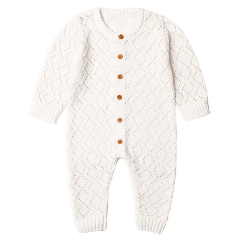 Newborn Boys Girls Sweater Jumpsuit Toddlers Long Sleeve Hollow Casual Romper Infant Clothes New 2021
Newborn Boys Girls Sweater Jumpsuit Toddlers Long Sleeve Hollow Casual Romper Infant Clothes New 2021