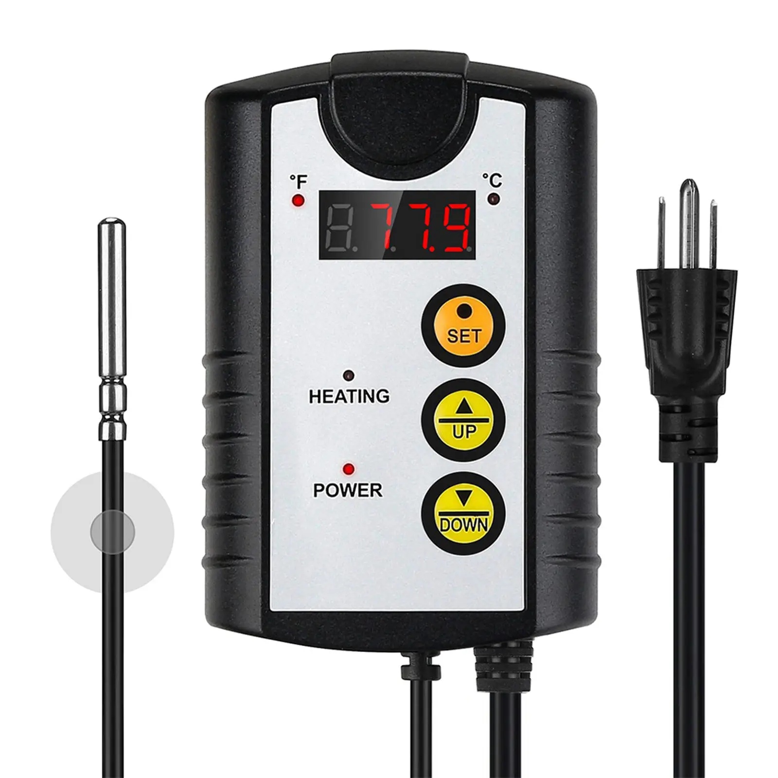 120V Digital Heat Mat Thermostat Temperature Controller for Hydroponic Plants Seed Germination Reptiles Pets Supplies
120V Digital Heat Mat Thermostat Temperature Controller for Hydroponic Plants Seed Germination Reptiles Pets Supplies