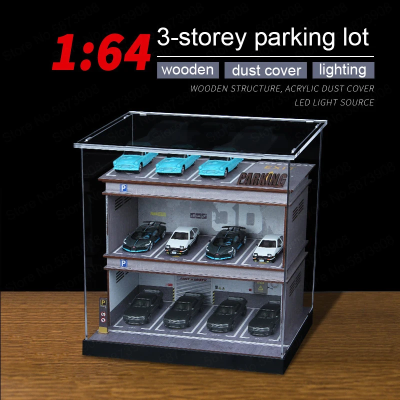 New Dust cover for display box 1/64 scale storage box model car simulated parking garage with led light gifts for collectors
New Dust cover for display box 1/64 scale storage box model car simulated parking garage with led light gifts for collectors