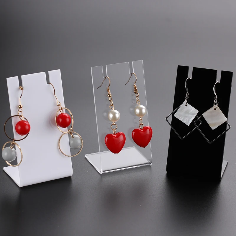 L Acrylic Earring Display Pendant Holder Necklace Organizer Jewelry Display Props Earring Stand Black/White/Clear Crystal 
L Acrylic Earring Display Pendant Holder Necklace Organizer Jewelry Display Props Earring Stand Black/White/Clear Crystal