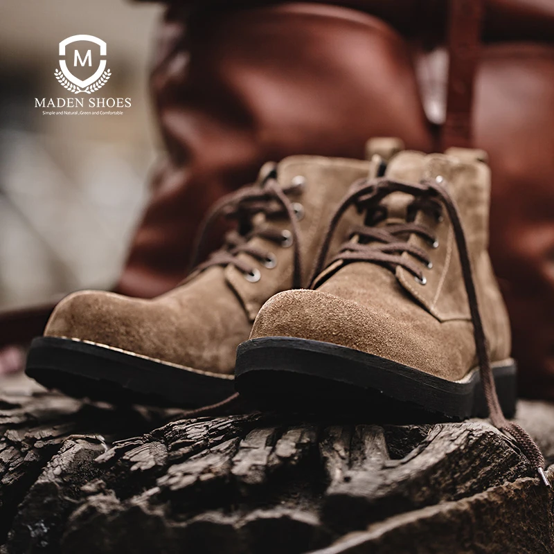 Maden Martin Men's Shoes Boots Mid-cut Tooling British Work Cow Suede Boot Classic Casual Vintage Leather Short Boots
Maden Martin Men's Shoes Boots Mid-cut Tooling British Work Cow Suede Boot Classic Casual Vintage Leather Short Boots