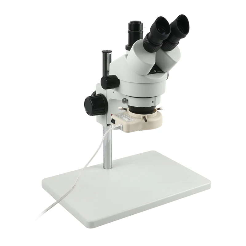 Industrial Stereo Trinocular Microscope 7X-45X Continuous Zoom Magnification 56 LED Ring Light For PCB Soldering Phone Repair
Industrial Stereo Trinocular Microscope 7X-45X Continuous Zoom Magnification 56 LED Ring Light For PCB Soldering Phone Repair