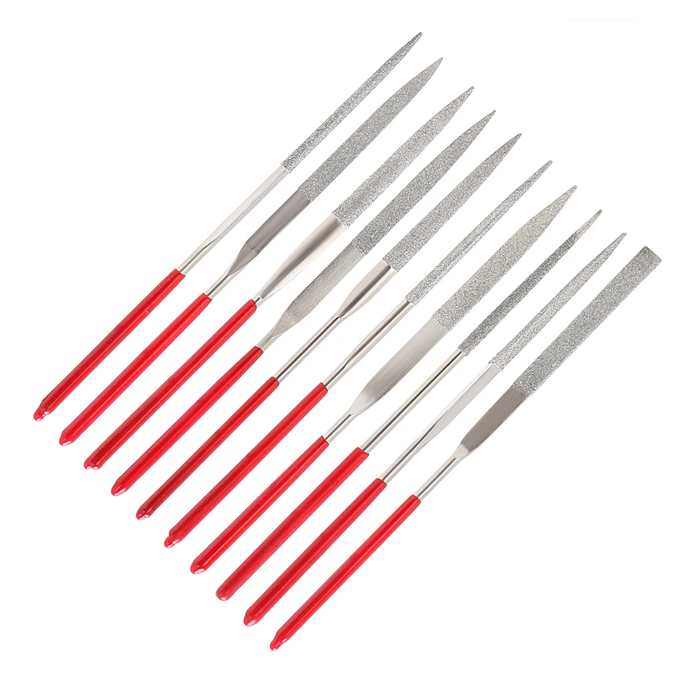 140mm 10PCS Diamond Mini Needle File Set Hand Tools for Ceramic Glass Gem Stone Hobbies and Crafts Wood Carving Tools 
140mm 10PCS Diamond Mini Needle File Set Hand Tools for Ceramic Glass Gem Stone Hobbies and Crafts Wood Carving Tools