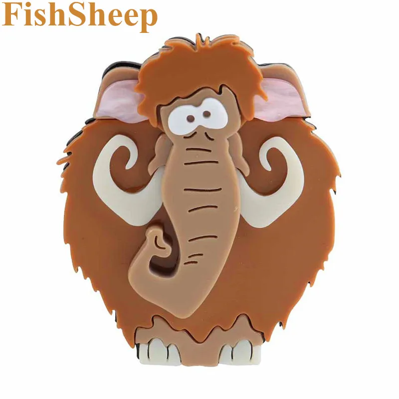 Броши-слоны FishSheep для женщин и детей милые булавки с большим мультяшным животным