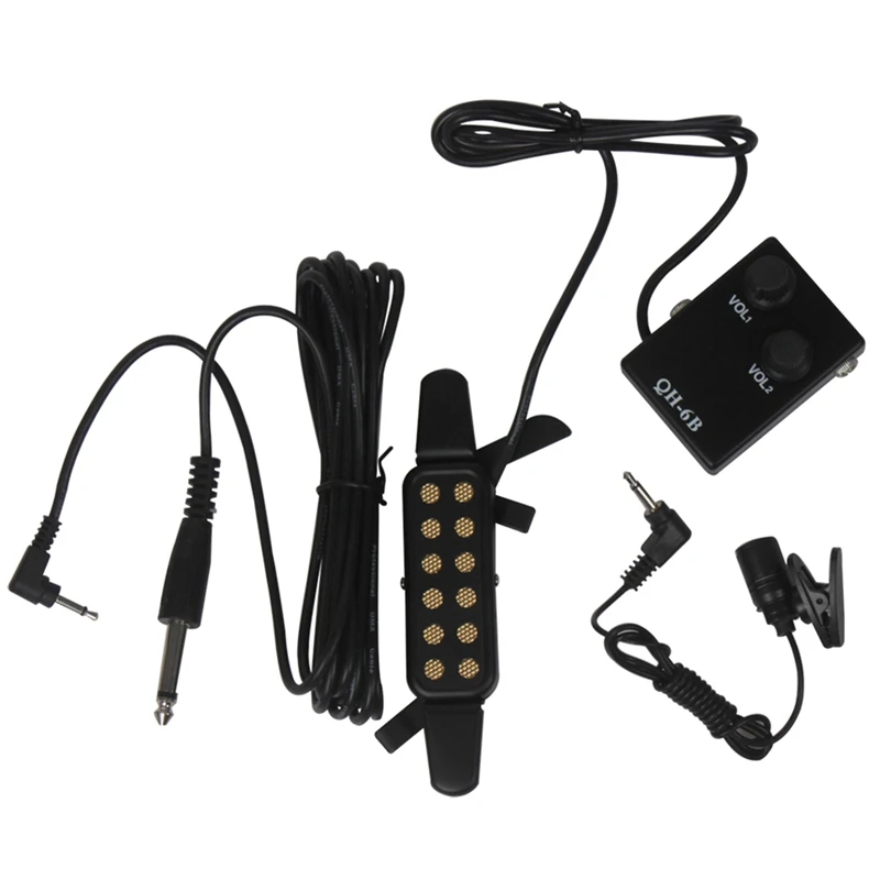 QH-6B Guitar Pickup Acoustic Electric Transducer for Acoustic Guitar, Output Diameter 6.35mm (Gold)
QH-6B Guitar Pickup Acoustic Electric Transducer for Acoustic Guitar, Output Diameter 6.35mm (Gold)