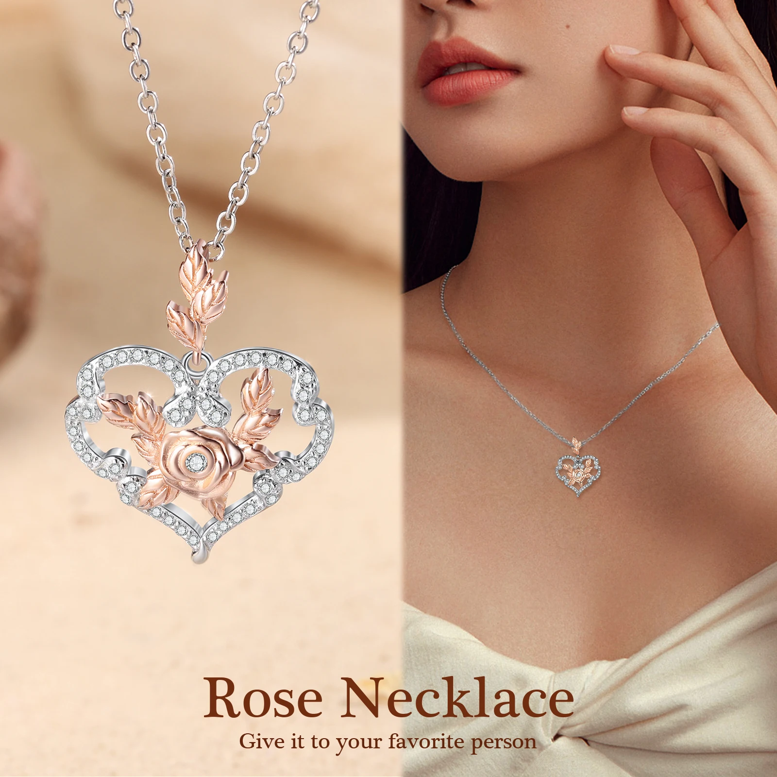 Rose Heart Shape Necklaces Pendants Zircon Women's Neck Chain Choker Wedding Necklaces Fashion Jewelry for Women 2021 Girlfriend 
Rose Heart Shape Necklaces Pendants Zircon Women's Neck Chain Choker Wedding Necklaces Fashion Jewelry for Women 2021 Girlfriend