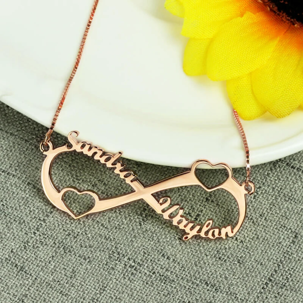 Sweey Wholesale Double Names Infinity Necklace, Hearts Necklace in Silver, Gold, Rose Gold Valentines Gift
Sweey Wholesale Double Names Infinity Necklace, Hearts Necklace in Silver, Gold, Rose Gold Valentines Gift