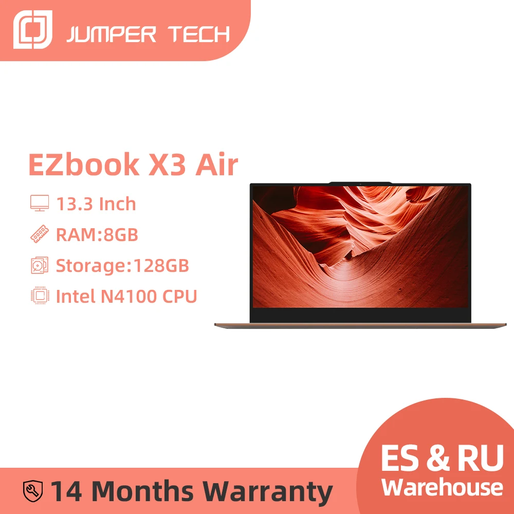 

2022 Jumper EZBook X3 Air 13.3" IPS Screen 1920*1080 Intel Gemini Lake N4100 8GB+128GB Windows 10 Ultra Slim Laptop