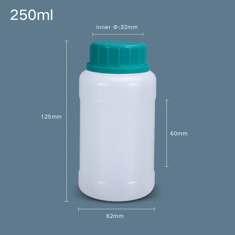Белая прозрачная круглая бутылка с крышкой 250 мл | Красота и здоровье