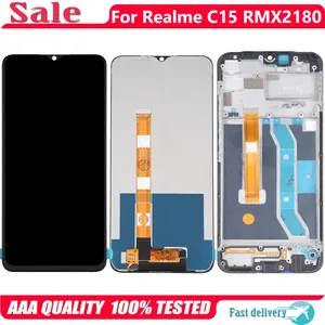 6.5" Original For Realme C15 RMX2180 LCD Display Touch Screen With
Frame Replacement Digitizer Assembly Glass Sensor