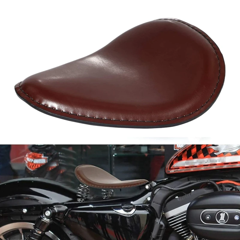 Retro Brown Leather Motorcycle Solo Driver Seat for Honda Sportster Bobber Chopper Custom
Retro Brown Leather Motorcycle Solo Driver Seat for Honda Sportster Bobber Chopper Custom