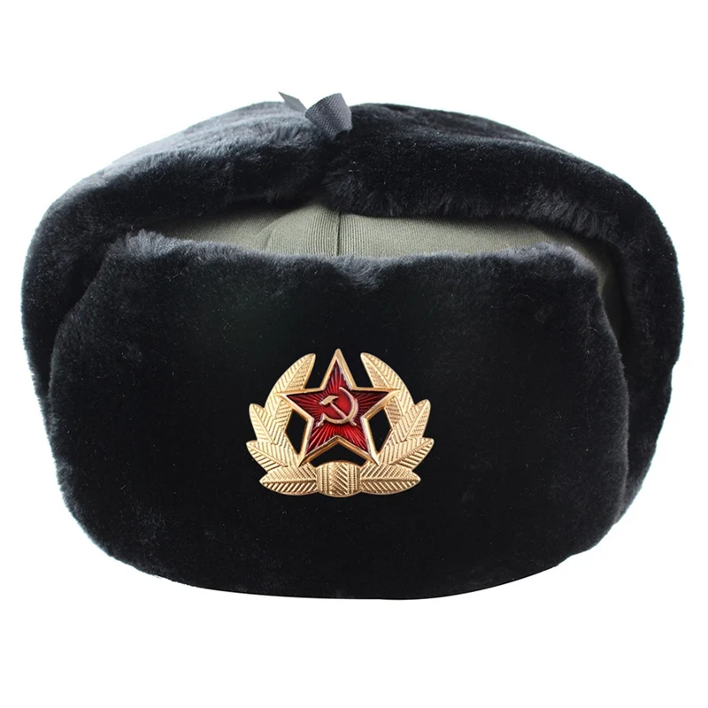 Шапка-ушанка армейские военные шапки мужские зимние шапочки ушанка Chapka Russe Homme Gorro