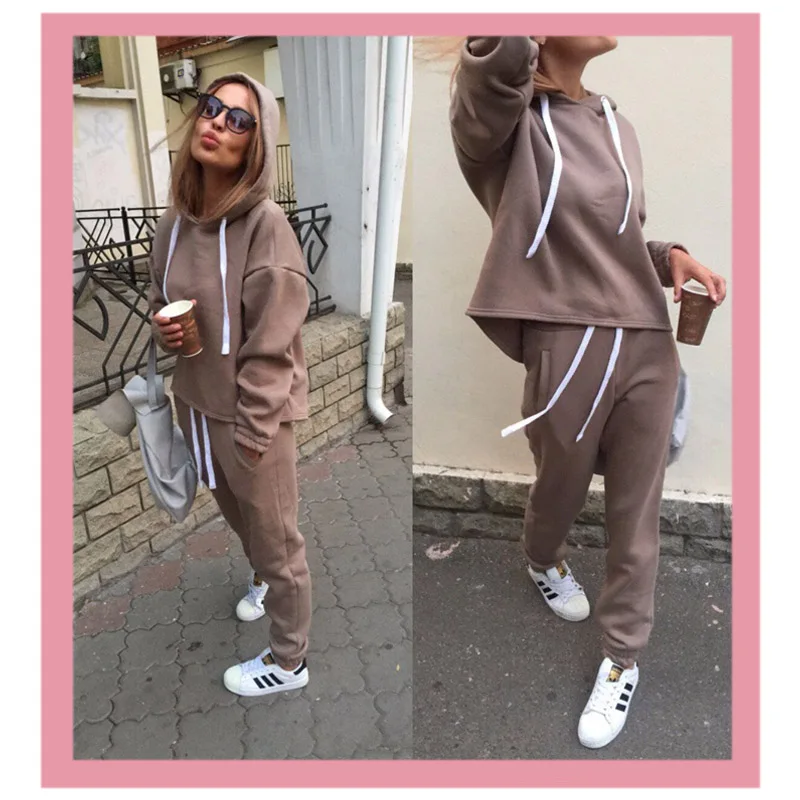 2020 Autumn Hooded Sweatshirts And Pants Trackusit Long Sleeve Two Piece Sets Sportsuit Matching Pocket Women's Clothes Outfits
2020 Autumn Hooded Sweatshirts And Pants Trackusit Long Sleeve Two Piece Sets Sportsuit Matching Pocket Women's Clothes Outfits