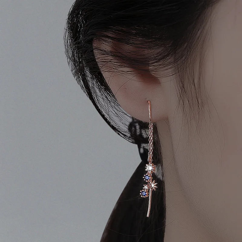 Modern Jewelry Star Earrings Popular Design High Quality Shiny Crystal Rose Golden Color Drop Earrings For Girl Lady Gifts
Modern Jewelry Star Earrings Popular Design High Quality Shiny Crystal Rose Golden Color Drop Earrings For Girl Lady Gifts
