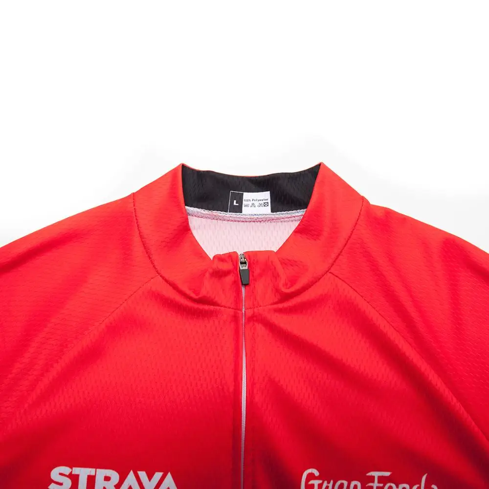 Трикотажный комплект команды STRAVA 2020 Красная Трикотажная одежда с длинным