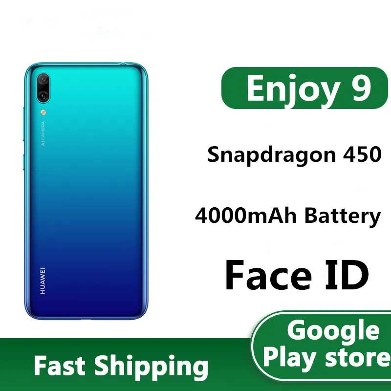 Международной прошивки HuaWei Y7 Pro 2019 Enjoy9 4G LTE мобильный телефон 13.0MP Android 8 1 6 26 "IPS