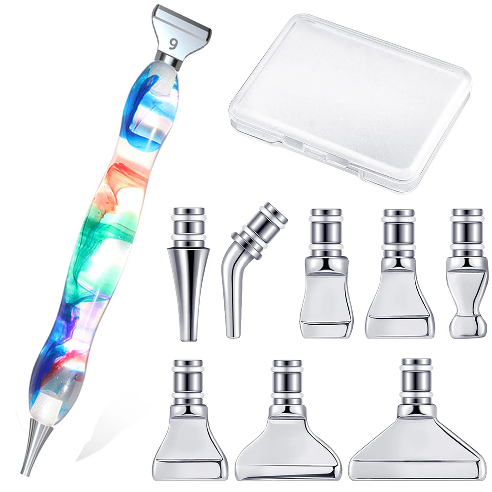 New 9pcs DIY Diamond Painting Metal Point Pen Diamond Dril Head KitDiamond Embroidery Accessories Tools Replace Point Drill Pen
New 9pcs DIY Diamond Painting Metal Point Pen Diamond Dril Head KitDiamond Embroidery Accessories Tools Replace Point Drill Pen