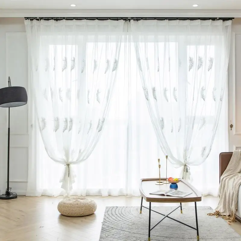 Feather Sheer Tulle Curtains for Living Room Bedroom Transtate Window Panels Voile Curtains
Feather Sheer Tulle Curtains for Living Room Bedroom Transtate Window Panels Voile Curtains