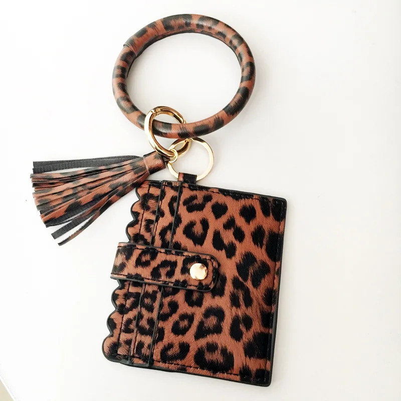 Fashion Multi-Purpose PU Leather Leopard Printed Card Wallet Bracelet Rings Women Wristlet Key Chain
Fashion Multi-Purpose PU Leather Leopard Printed Card Wallet Bracelet Rings Women Wristlet Key Chain