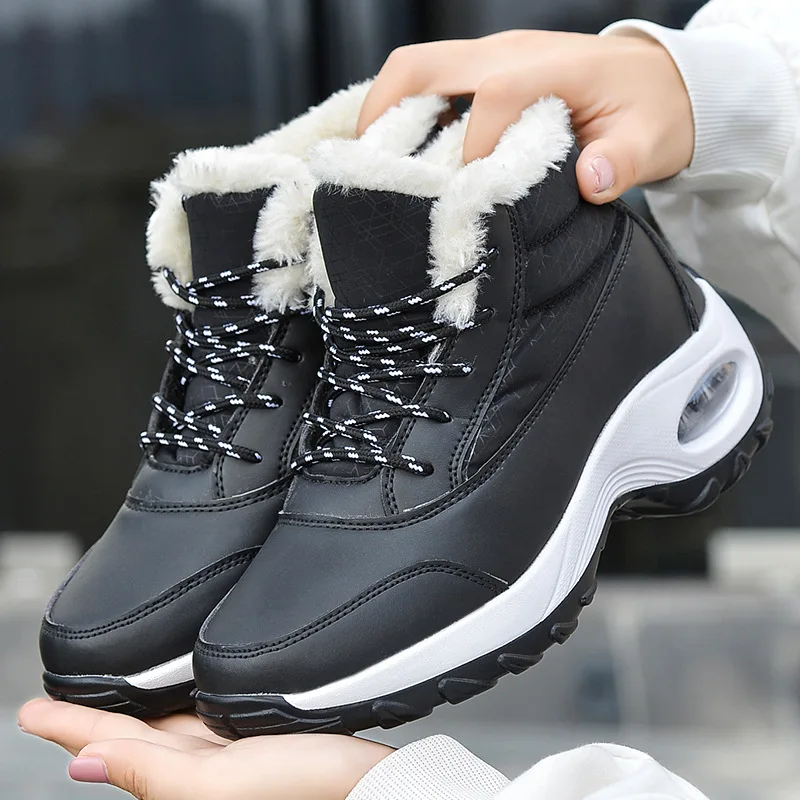 Snow Boots Women Winter Warm Cotton Boots Plus Velvet Thick Soled Short Boots Midheel Outdoor Leisure Nonslip Round Solid Color 
Snow Boots Women Winter Warm Cotton Boots Plus Velvet Thick Soled Short Boots Midheel Outdoor Leisure Nonslip Round Solid Color