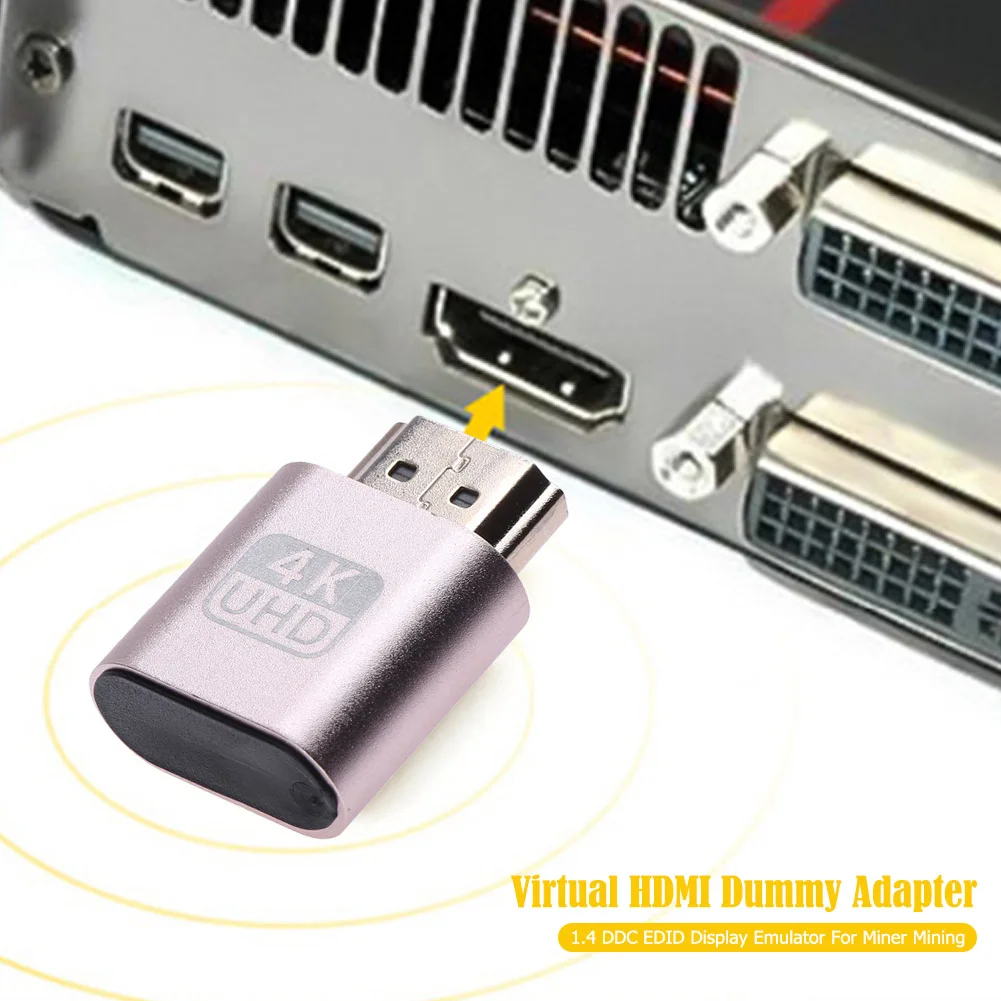 ALLOET Новый 4K адаптер DDC EDID заглушка Безголовый призрак эмулятор отображения