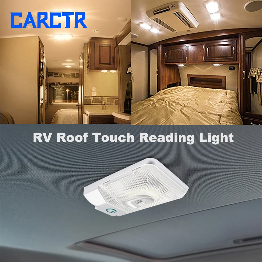 CARCTR 12V 24/48LED RV Ceiling Reading Light Interior Lights for Camper Infinite Touch Dimmable Universal Adjustable Brightness
CARCTR 12V 24/48LED RV Ceiling Reading Light Interior Lights for Camper Infinite Touch Dimmable Universal Adjustable Brightness