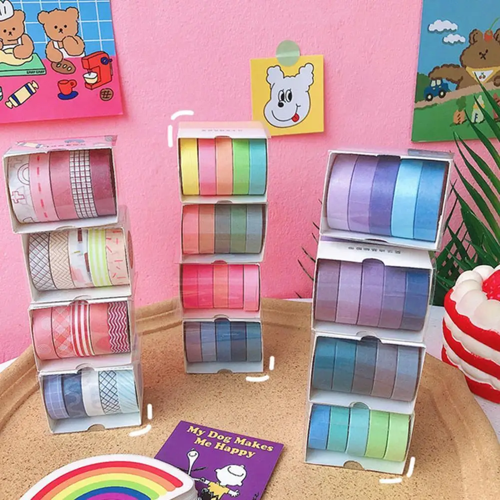 5Rolls/box Washi Tape Set Masking Tape Decorative Adhesive Sticker Photo Tape School DIY Album Stationery Scrapbooking A7C7
5Rolls/box Washi Tape Set Masking Tape Decorative Adhesive Sticker Photo Tape School DIY Album Stationery Scrapbooking A7C7