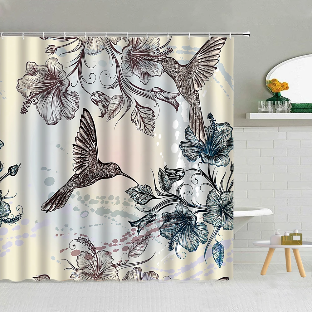 Retro Bird Flower Green Leaves Shower Curtains Butterfly Spring Floral Scenery Simple Bathroom Art Decor Hooks Bath Curtain Set
Retro Bird Flower Green Leaves Shower Curtains Butterfly Spring Floral Scenery Simple Bathroom Art Decor Hooks Bath Curtain Set