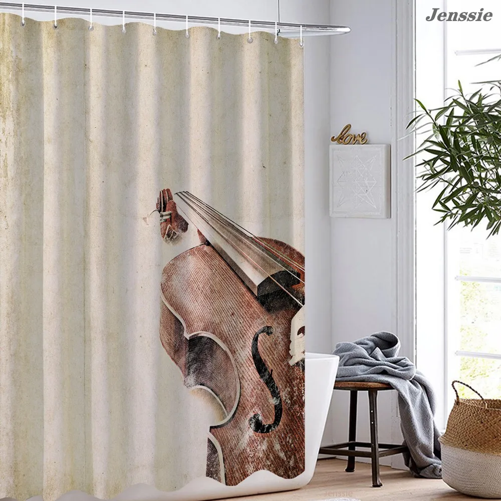 3D Guitar Printed Bath Curtain Waterproof Shower Curtain Polyester Fabric Bathroom Curtains Bathroom Accessories Sets
3D Guitar Printed Bath Curtain Waterproof Shower Curtain Polyester Fabric Bathroom Curtains Bathroom Accessories Sets