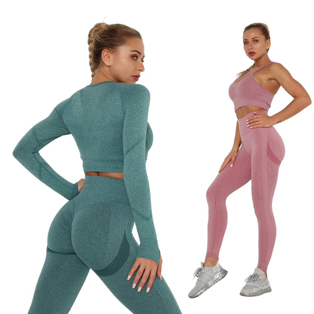 Women's Tracksuit Sportswear Yoga Suit Seamless Leggings Sport Outfit for Woman Suits With Crop Top Fitness Gym Workout Clothing
Women's Tracksuit Sportswear Yoga Suit Seamless Leggings Sport Outfit for Woman Suits With Crop Top Fitness Gym Workout Clothing