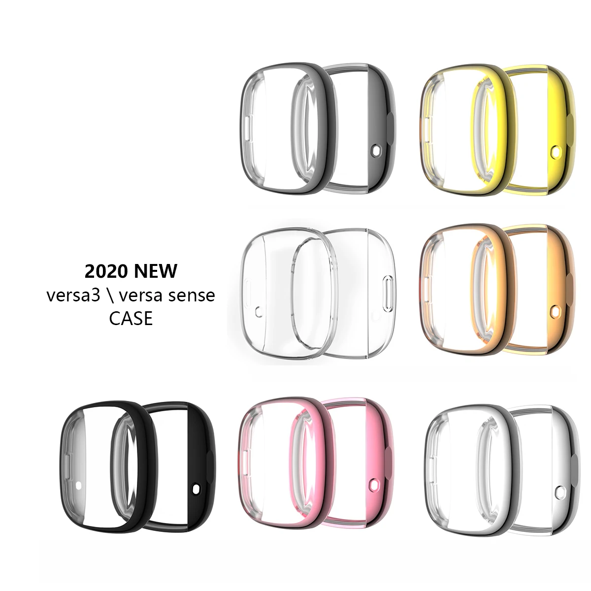 Watch bumper Case For Fitbit Versa3/ fitbit Sense Protective Cover Shell for Versa 3 smartwatch Bezel Shockproof protector Cases
Watch bumper Case For Fitbit Versa3/ fitbit Sense Protective Cover Shell for Versa 3 smartwatch Bezel Shockproof protector Cases