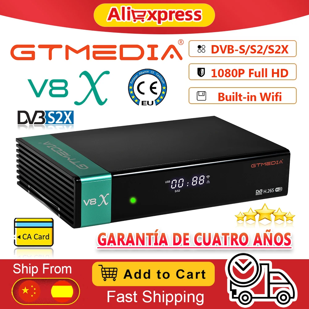Горячая Распродажа Gtmedia V8X DVB S2 цифра спутниковый телевизионный ресивер V8 Nova Honor