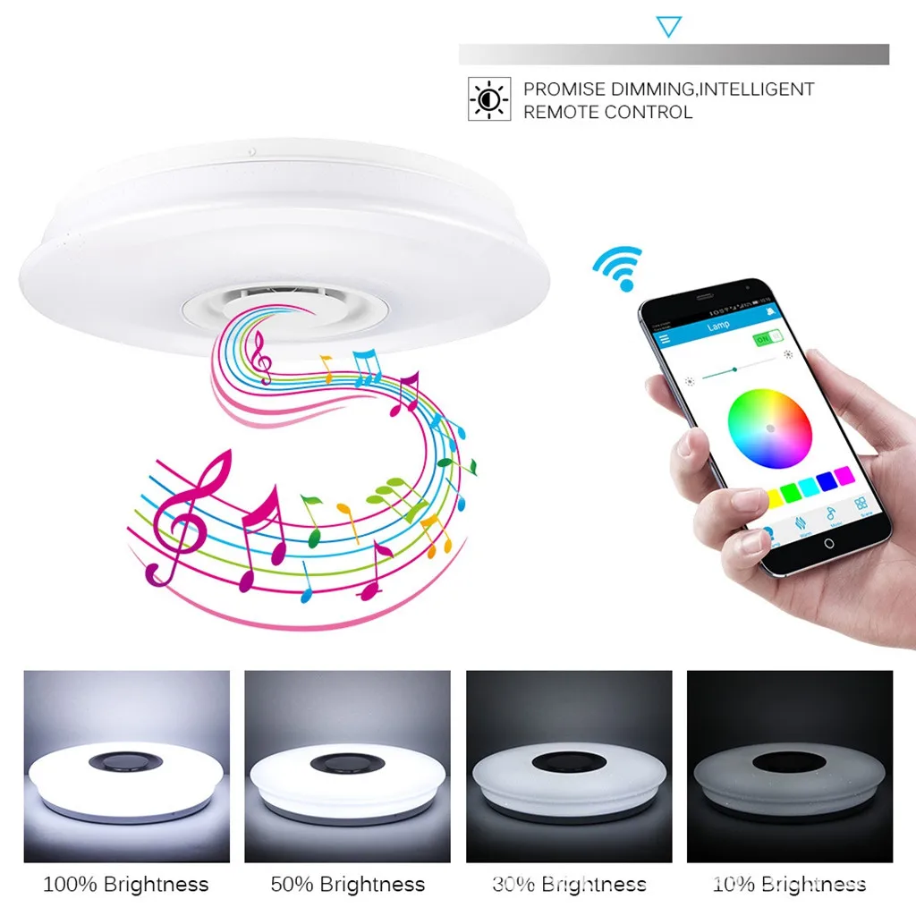 60W LED Modern Music Ceiling Light Bluetooth Speaker Flush Down Lamp Remote Control Acrylic Colorful Lighting Indoor Light #LR3
60W LED Modern Music Ceiling Light Bluetooth Speaker Flush Down Lamp Remote Control Acrylic Colorful Lighting Indoor Light #LR3
