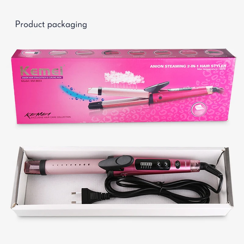 Kemei 2 In1 Multifunctional Hair Straightener Ceramic Foldable Corn Plate Hair Curling Irons Corrugation Waves Styler Tool F35 
Kemei 2 In1 Multifunctional Hair Straightener Ceramic Foldable Corn Plate Hair Curling Irons Corrugation Waves Styler Tool F35