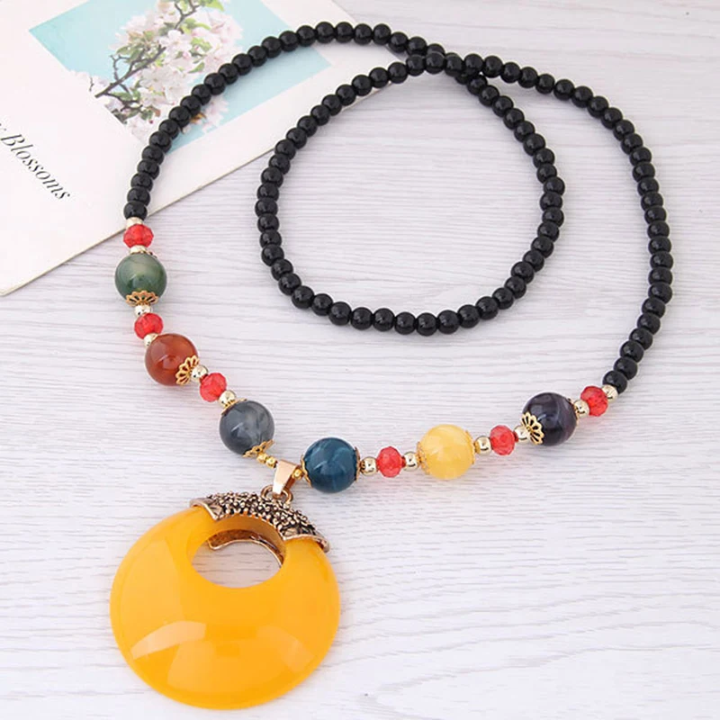 Fashion Strand Beaded Long Necklace For Women 2021 Simple Vintage Female Pendant Necklaces Sweater Chain Resin Choker Jewelry
Fashion Strand Beaded Long Necklace For Women 2021 Simple Vintage Female Pendant Necklaces Sweater Chain Resin Choker Jewelry