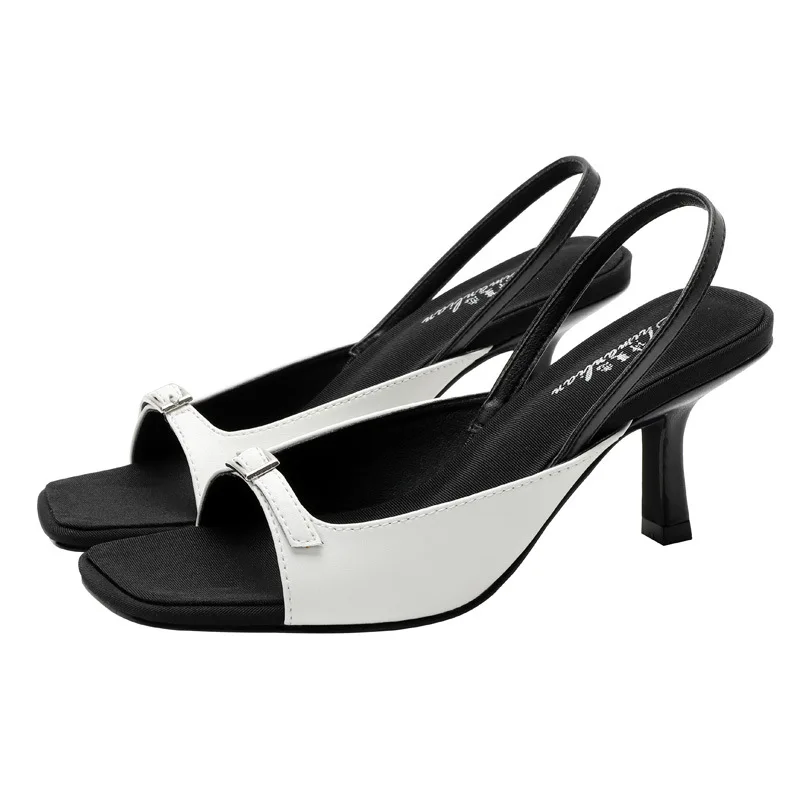 Women's shoes Summer French square head buckle high-heeled sandals female fine medium kitten with open toe fairy wind fish mouth
Women's shoes Summer French square head buckle high-heeled sandals female fine medium kitten with open toe fairy wind fish mouth