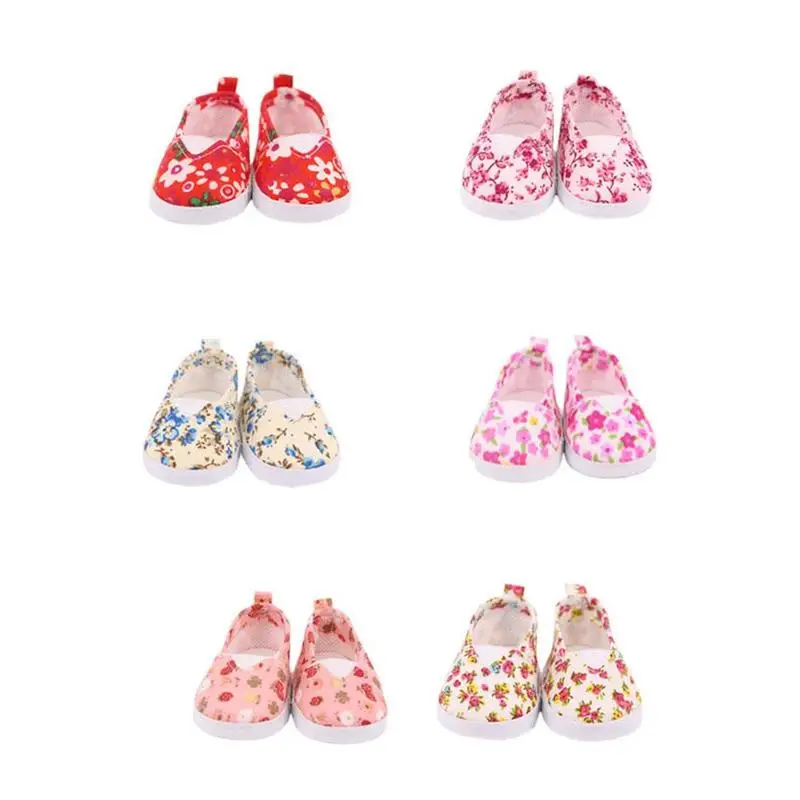 Canvas Shoes Elastic Band Printed Flowers Shoes For 18 Inch Dolls Born For Our Baby Generation &43 Girl`s New E6Q4
Canvas Shoes Elastic Band Printed Flowers Shoes For 18 Inch Dolls Born For Our Baby Generation &43 Girl`s New E6Q4