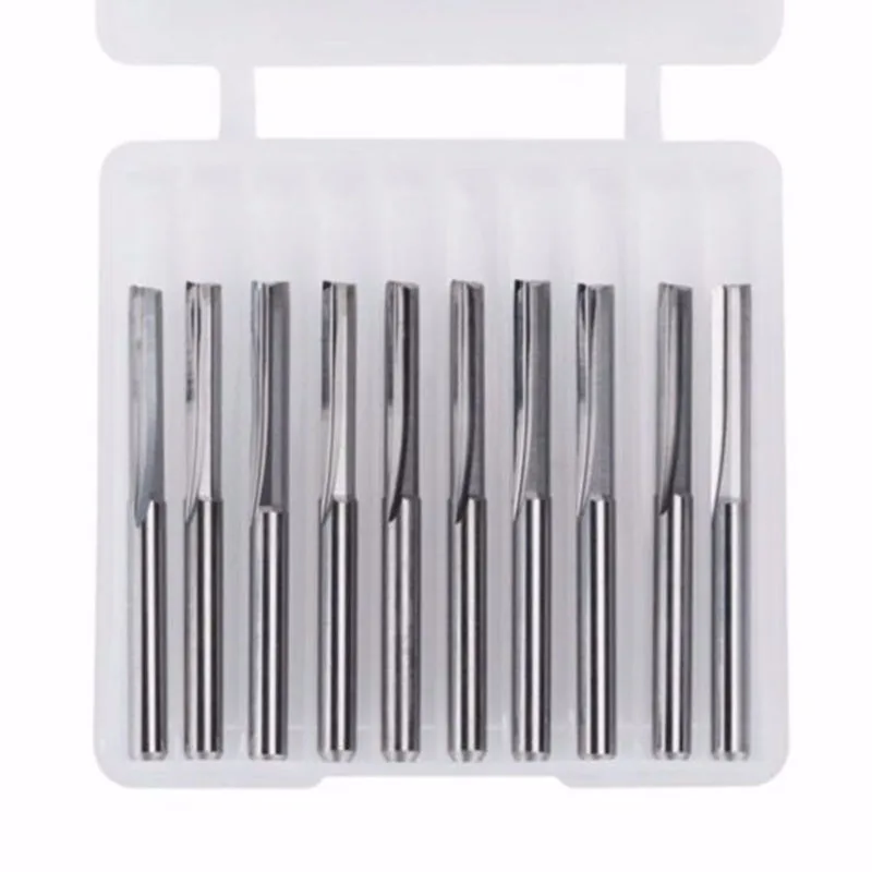 10pcs Double Two Long Groove Straight Groove CNC Milling Cutter Bit 1/8" 17mm Suitable For Acrylic, PVC, MDF, Etc.
10pcs Double Two Long Groove Straight Groove CNC Milling Cutter Bit 1/8" 17mm Suitable For Acrylic, PVC, MDF, Etc.