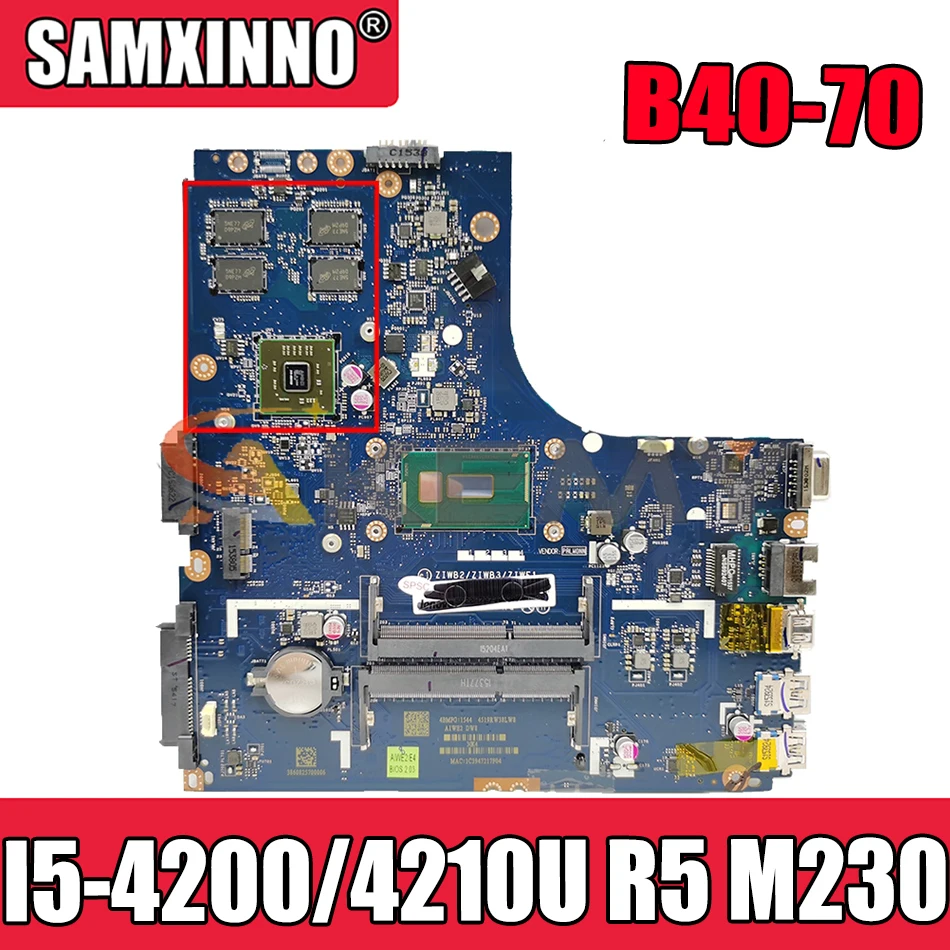 Akemy ZIWB2/ZIWB3/ZIWE1 LA-B091P For Lenovo B40-70 N40-70 Laptop Motherboard CPU I5 4200/4210U R5 M230 2G DDR3 100% Test Work
Akemy ZIWB2/ZIWB3/ZIWE1 LA-B091P For Lenovo B40-70 N40-70 Laptop Motherboard CPU I5 4200/4210U R5 M230 2G DDR3 100% Test Work