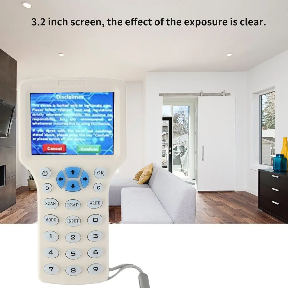 English 10 Frequency RFID Reader Writer Copier Duplicator IC/ID with USB Cable for 125Khz 13.56Mhz Cards LCD Screen Duplicator
English 10 Frequency RFID Reader Writer Copier Duplicator IC/ID with USB Cable for 125Khz 13.56Mhz Cards LCD Screen Duplicator