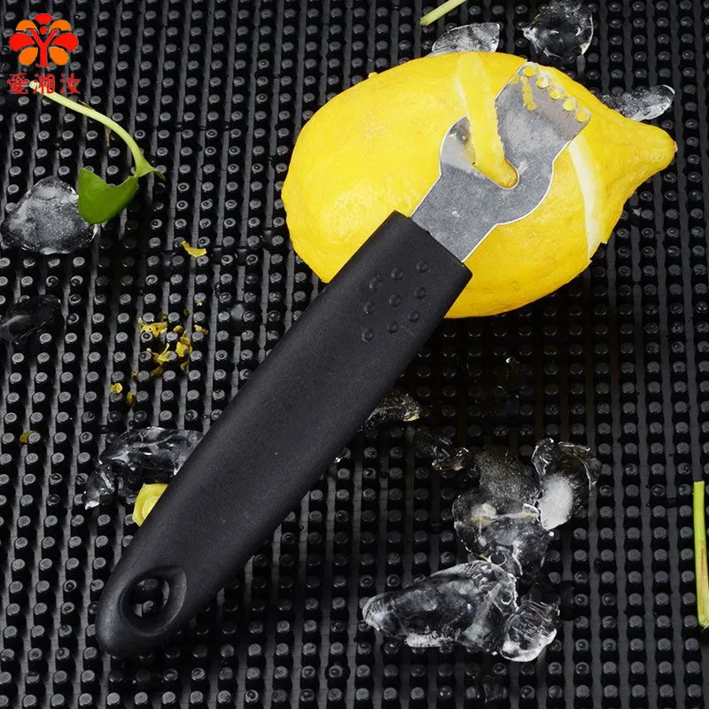 Aixiangru Bar Lemon/Citrus Stainless Steel Wirescraper Melon and Orange Grater, Black Handle Multifunctional Grooving Knife
Aixiangru Bar Lemon/Citrus Stainless Steel Wirescraper Melon and Orange Grater, Black Handle Multifunctional Grooving Knife
